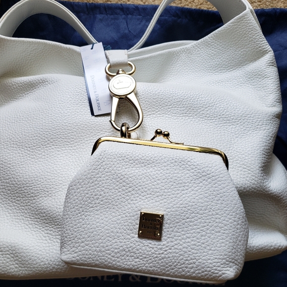 NWT Dooney and Bourke Pebble Grain Logo Lock Bag and Wallet - Picture 1 of 12